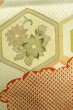画像8: O1003A 女性用 訪問着   シルク（正絹） 光沢のあるアイボリー,  花 【中古】【USED】【リサイクル】 ★★☆☆☆【O1003A】 (8)