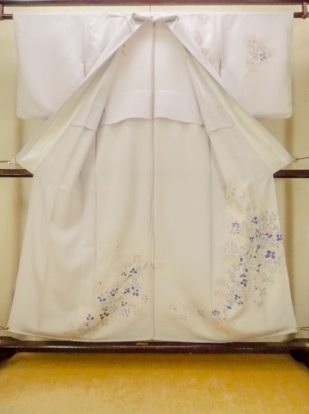 画像3: O1003B 女性用 訪問着   シルク（正絹） 淡い桃色,  桜 【中古】【USED】【リサイクル】 ★★☆☆☆【O1003B】 (3)