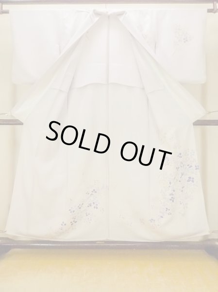 画像3: O1003B 女性用 訪問着   シルク（正絹） 淡い桃色,  桜 【中古】【USED】【リサイクル】 ★★☆☆☆【O1003B】 (3)