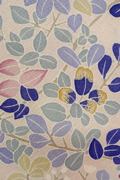 画像7: O1003B 女性用 訪問着   シルク（正絹） 淡い桃色,  桜 【中古】【USED】【リサイクル】 ★★☆☆☆【O1003B】 (7)