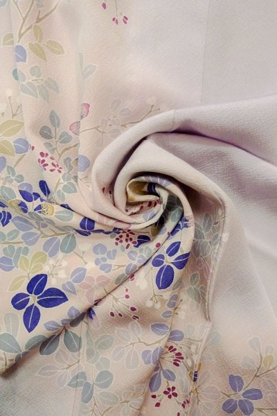 画像15: O1003B 女性用 訪問着   シルク（正絹） 淡い桃色,  桜 【中古】【USED】【リサイクル】 ★★☆☆☆【O1003B】 (15)