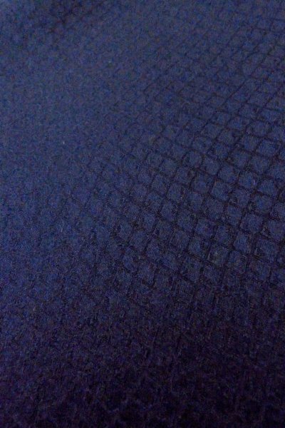 画像13: O1003C 女性用 訪問着   シルク（正絹） 深い藍,  花 【中古】【USED】【リサイクル】 ★★☆☆☆【O1003C】 (13)