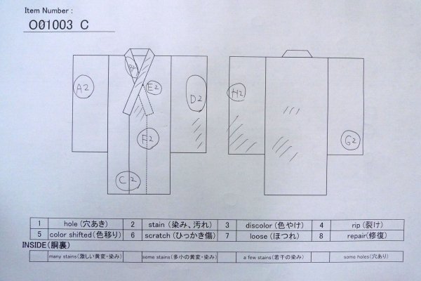 画像16: O1003C 女性用 訪問着   シルク（正絹） 深い藍,  花 【中古】【USED】【リサイクル】 ★★☆☆☆【O1003C】 (16)