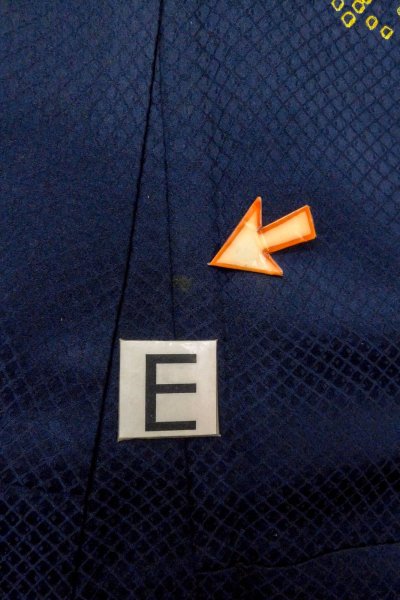 画像21: O1003C 女性用 訪問着   シルク（正絹） 深い藍,  花 【中古】【USED】【リサイクル】 ★★☆☆☆【O1003C】 (21)