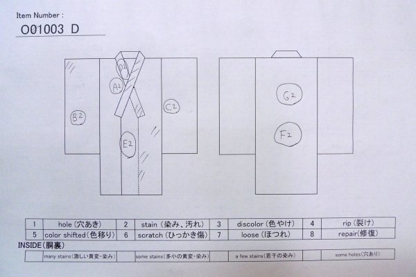 画像14: O1003D 女性用 訪問着   シルク（正絹） 淡い灰色がかった水色,  菊 【中古】【USED】【リサイクル】 ★★☆☆☆【O1003D】 (14)