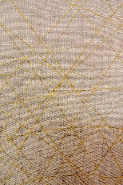 画像8: O1003E 女性用 訪問着   シルク（正絹） 淡い灰色がかった藤色,  花 【中古】【USED】【リサイクル】 ★★☆☆☆【O1003E】 (8)