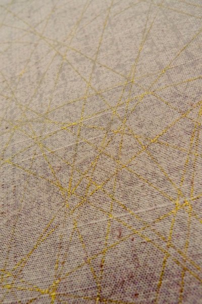 画像10: O1003E 女性用 訪問着   シルク（正絹） 淡い灰色がかった藤色,  花 【中古】【USED】【リサイクル】 ★★☆☆☆【O1003E】 (10)