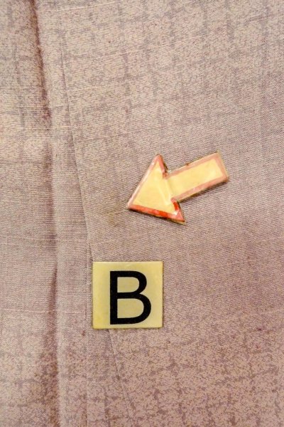 画像16: O1003E 女性用 訪問着   シルク（正絹） 淡い灰色がかった藤色,  花 【中古】【USED】【リサイクル】 ★★☆☆☆【O1003E】 (16)