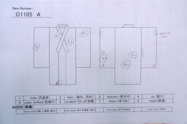 画像32: O1105A 女性用 振袖   シルク（正絹） 薄い桃色,  ぼたん 【中古】【USED】【リサイクル】 ★★☆☆☆【O1105A】 (32)