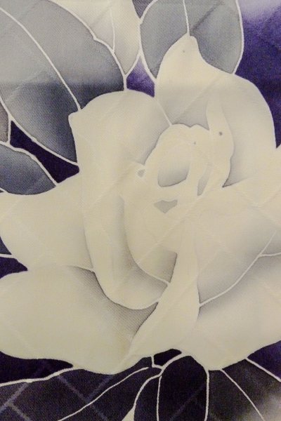 画像13: O1126B 女性用 振袖   シルク（正絹） 白,  バラ 【中古】【USED】【リサイクル】 ★★★☆☆【O1126B】 (13)