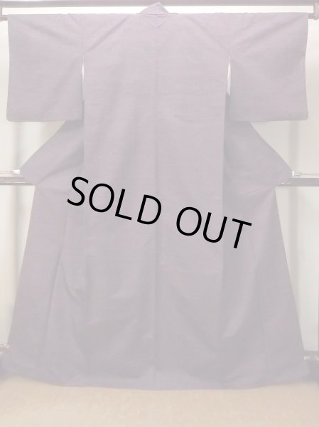 画像1: O1126E 女性用 紬   シルク（正絹） 深い紫色,  【中古】【USED】【リサイクル】 ★★★★☆【O1126E】 (1)