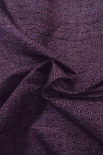 画像12: O1126E 女性用 紬   シルク（正絹） 深い紫色,  【中古】【USED】【リサイクル】 ★★★★☆【O1126E】 (12)