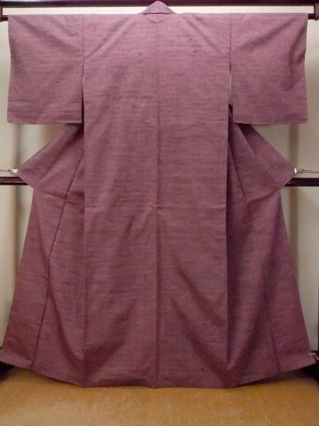 画像1: O1126G 女性用 紬   シルク（正絹） 灰色がかった藤色,  【中古】【USED】【リサイクル】 ★★★☆☆【O1126G】 (1)