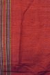 画像4: O1126H 女性用 紬   シルク（正絹） 鮮やか朱赤,  縞 【中古】【USED】【リサイクル】 ★★★★☆【O1126H】 (4)
