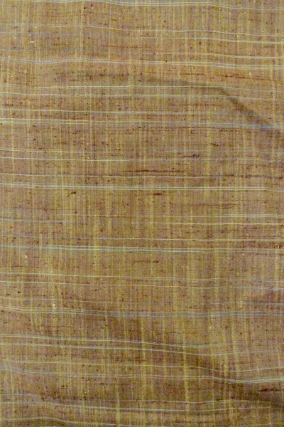 画像4: O1126I 女性用 紬   シルク（正絹） 淡い緑み茶色,  チェック柄 【中古】【USED】【リサイクル】 ★★★★☆【O1126I】 (4)