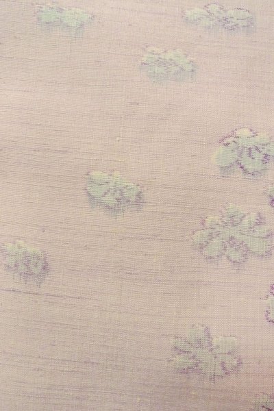 画像7: O1126J 女性用 紬   シルク（正絹） 淡い桃色,  花 【中古】【USED】【リサイクル】 ★★☆☆☆【O1126J】 (7)