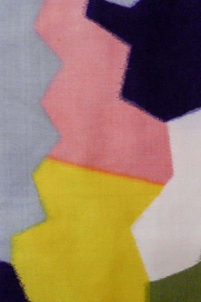 画像5: O1126M 女性用 織   シルク（正絹） マルチカラー,  抽象的模様 【中古】【USED】【リサイクル】 ★★☆☆☆【O1126M】 (5)