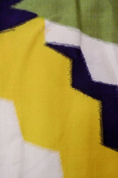 画像7: O1126M 女性用 織   シルク（正絹） マルチカラー,  抽象的模様 【中古】【USED】【リサイクル】 ★★☆☆☆【O1126M】 (7)