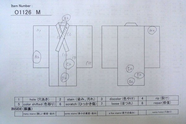 画像13: O1126M 女性用 織   シルク（正絹） マルチカラー,  抽象的模様 【中古】【USED】【リサイクル】 ★★☆☆☆【O1126M】 (13)