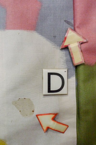 画像17: O1126M 女性用 織   シルク（正絹） マルチカラー,  抽象的模様 【中古】【USED】【リサイクル】 ★★☆☆☆【O1126M】 (17)