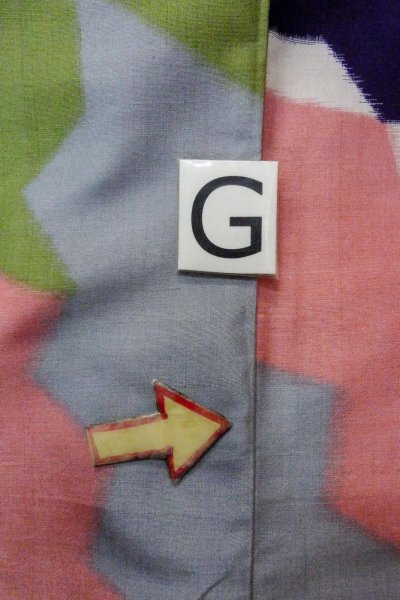 画像20: O1126M 女性用 織   シルク（正絹） マルチカラー,  抽象的模様 【中古】【USED】【リサイクル】 ★★☆☆☆【O1126M】 (20)