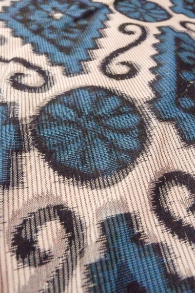 画像10: O1126N 女性用 織   シルク（正絹） 深い緑色,  花 【中古】【USED】【リサイクル】 ★★★☆☆【O1126N】 (10)