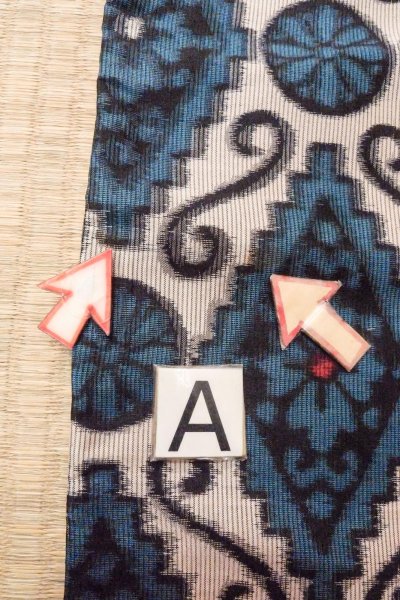 画像14: O1126N 女性用 織   シルク（正絹） 深い緑色,  花 【中古】【USED】【リサイクル】 ★★★☆☆【O1126N】 (14)