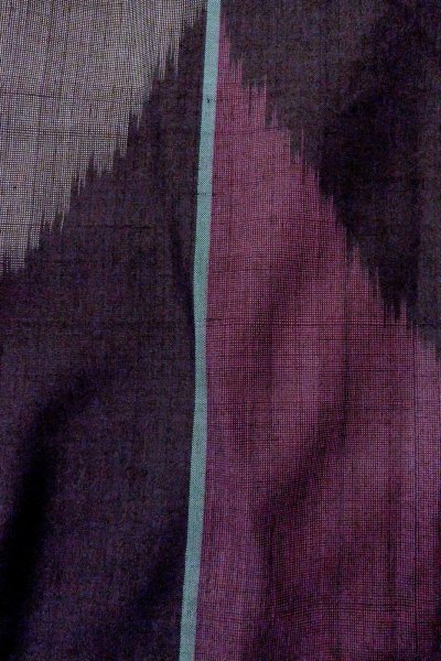 画像6: O1126O 女性用 紬   シルク（正絹） 深いマルチカラー,  縞 【中古】【USED】【リサイクル】 ★★★☆☆【O1126O】 (6)