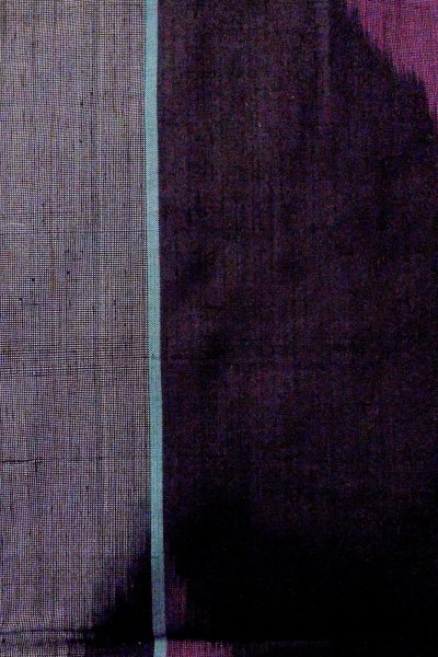 画像7: O1126O 女性用 紬   シルク（正絹） 深いマルチカラー,  縞 【中古】【USED】【リサイクル】 ★★★☆☆【O1126O】 (7)