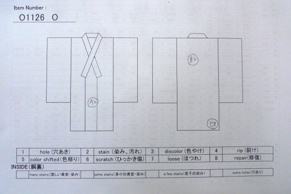 画像13: O1126O 女性用 紬   シルク（正絹） 深いマルチカラー,  縞 【中古】【USED】【リサイクル】 ★★★☆☆【O1126O】 (13)