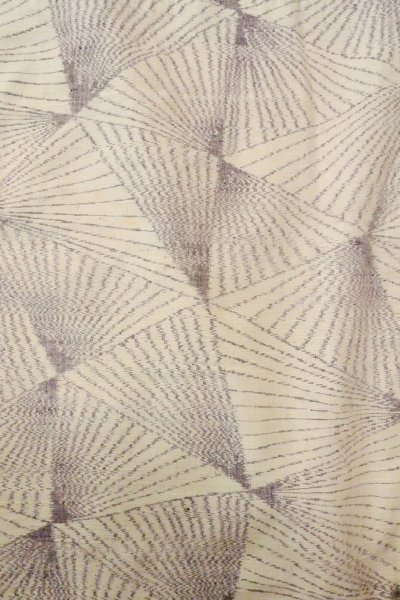 画像4: O1126S 女性用 紬   シルク（正絹） アイボリー,  線 【中古】【USED】【リサイクル】 ★★☆☆☆【O1126S】 (4)