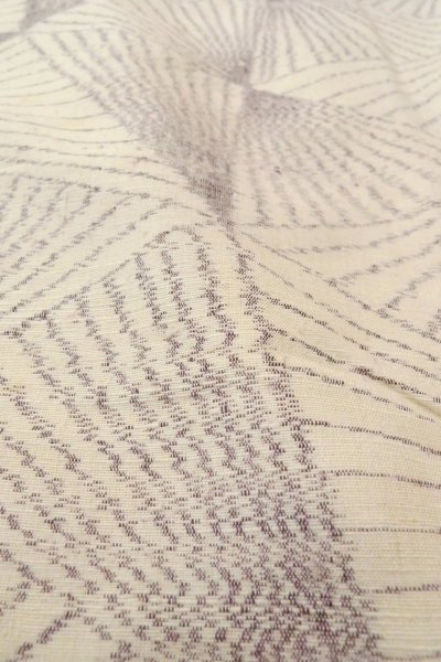 画像9: O1126S 女性用 紬   シルク（正絹） アイボリー,  線 【中古】【USED】【リサイクル】 ★★☆☆☆【O1126S】 (9)