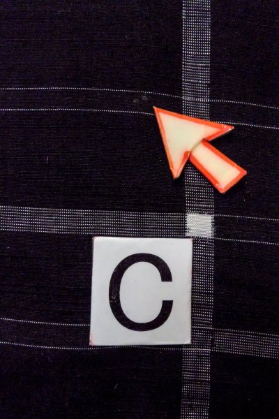 画像16: O1126W 女性用 紬   シルク（正絹） 黒,  チェック柄 【中古】【USED】【リサイクル】 ★★★☆☆【O1126W】 (16)