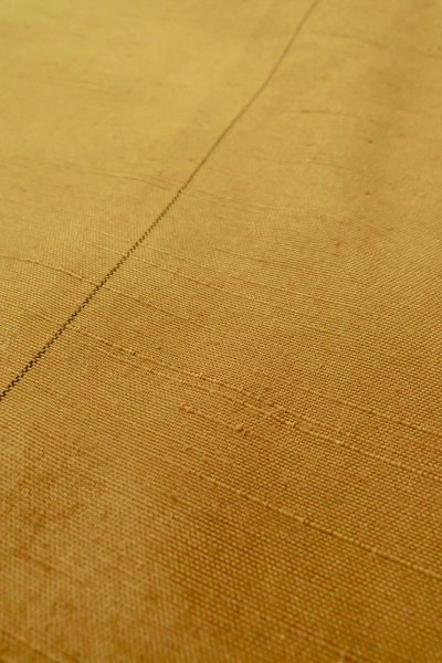 画像8: O1126X 女性用 紬   シルク（正絹） 深い黄色,  花 【中古】【USED】【リサイクル】 ★★★★☆【O1126X】 (8)