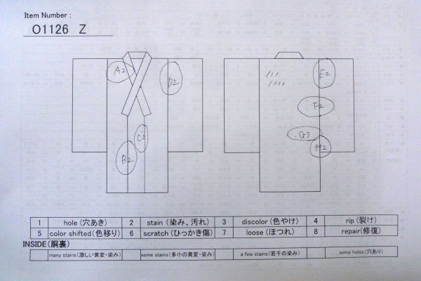 画像16: O1126Z 女性用 付下げ   シルク（正絹） 藤色,  人々 【中古】【USED】【リサイクル】 ★★☆☆☆【O1126Z】 (16)