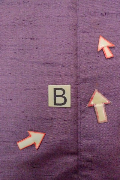 画像18: O1126Z 女性用 付下げ   シルク（正絹） 藤色,  人々 【中古】【USED】【リサイクル】 ★★☆☆☆【O1126Z】 (18)