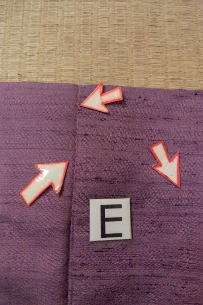 画像21: O1126Z 女性用 付下げ   シルク（正絹） 藤色,  人々 【中古】【USED】【リサイクル】 ★★☆☆☆【O1126Z】 (21)