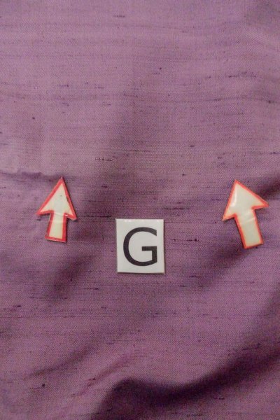 画像23: O1126Z 女性用 付下げ   シルク（正絹） 藤色,  人々 【中古】【USED】【リサイクル】 ★★☆☆☆【O1126Z】 (23)