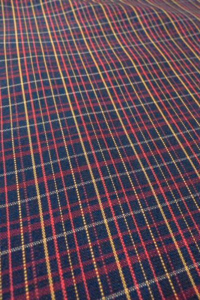 画像10: O1127B 女性用 紬   シルク（正絹） 黒,  チェック柄 【中古】【USED】【リサイクル】 ★★★★☆【O1127B】 (10)