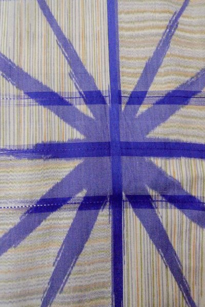 画像6: O1127C 女性用 単衣   シルク（正絹） 薄い灰色,  線 【中古】【USED】【リサイクル】 ★☆☆☆☆【O1127C】 (6)