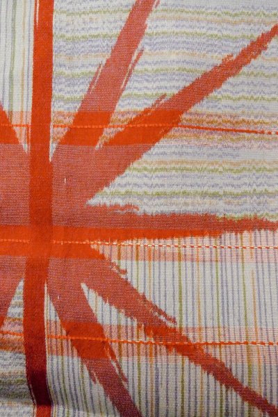 画像7: O1127C 女性用 単衣   シルク（正絹） 薄い灰色,  線 【中古】【USED】【リサイクル】 ★☆☆☆☆【O1127C】 (7)