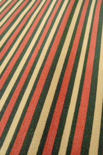 画像8: O1127D 女性用 小紋   シルク（正絹） 緑色,  縞 【中古】【USED】【リサイクル】 ★★★☆☆【O1127D】 (8)