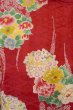 画像3: O1205A 女性用 羽織   シルク（正絹） 深い赤色,  花 【中古】【USED】【リサイクル】 ★☆☆☆☆【O1205A】 (3)