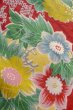 画像8: O1205A 女性用 羽織   シルク（正絹） 深い赤色,  花 【中古】【USED】【リサイクル】 ★☆☆☆☆【O1205A】 (8)