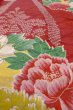 画像10: O1205A 女性用 羽織   シルク（正絹） 深い赤色,  花 【中古】【USED】【リサイクル】 ★☆☆☆☆【O1205A】 (10)