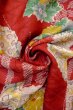 画像11: O1205A 女性用 羽織   シルク（正絹） 深い赤色,  花 【中古】【USED】【リサイクル】 ★☆☆☆☆【O1205A】 (11)
