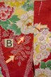 画像16: O1205A 女性用 羽織   シルク（正絹） 深い赤色,  花 【中古】【USED】【リサイクル】 ★☆☆☆☆【O1205A】 (16)