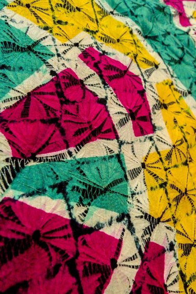 画像8: O1205C 女性用 羽織   シルク（正絹） 鮮やか青緑色,  車輪 【中古】【USED】【リサイクル】 ★☆☆☆☆【O1205C】 (8)