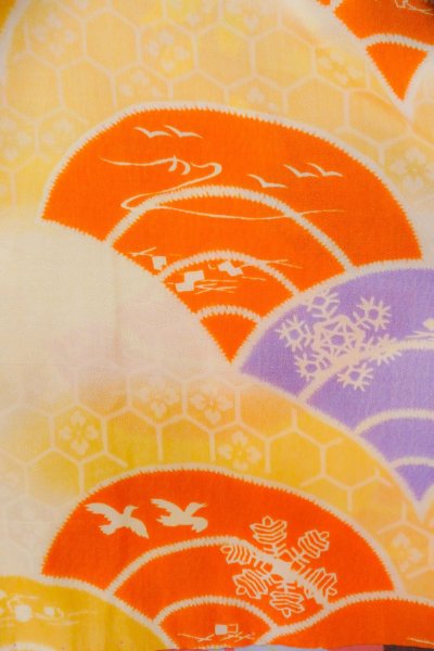 画像13: O1205E 女性用 羽織   シルク（正絹） 鮮やか桃色,  鉄線 【中古】【USED】【リサイクル】 ★☆☆☆☆【O1205E】 (13)