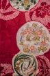 画像3: O1205F 女性用 羽織   シルク（正絹） 赤色,  ぼたん 【中古】【USED】【リサイクル】 ★★☆☆☆【O1205F】 (3)